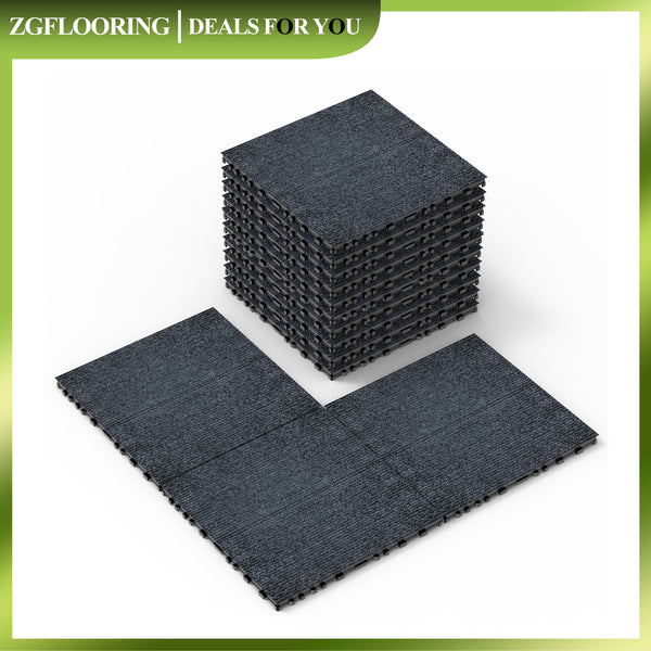 36 Pack Interlocking Carpet Tile, Patio Carpet floor Tiles,12x12in Square Waterproof Deck Tiles All Weather Use, for Outdoor, Indoor, Poolside, Balcony, Backyard